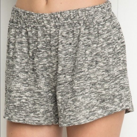 Brandy Melville Remi Shorts Heather Grey Cotton One Size - Picture 3 of 10